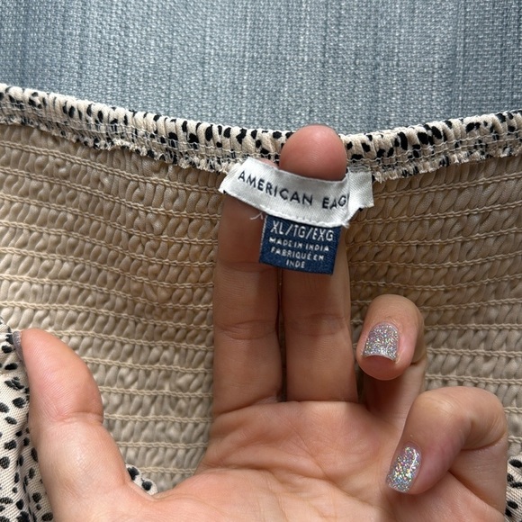 American Eagle Long Sleeve Leopard Print crop top size XL - Picture 4 of 6